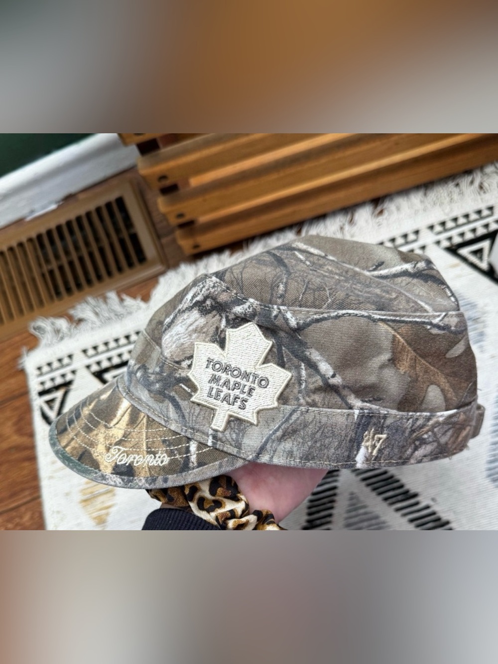 ‘47 Brand Toronto Maple Leafs hat with Realtree camo pattern